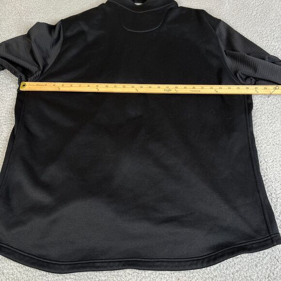 Adidas Jacket Mens 2XL Black Climaheat Full Zip Sweater Collar Golf - Picture 12 of 13